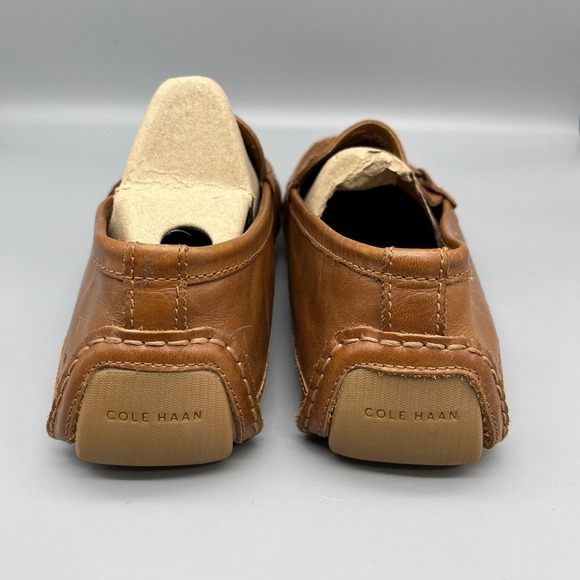 Cole Haan Wyatt Bit Driver Loafer Leather Slip On Dress Shoes 10.5M Brown Buckle